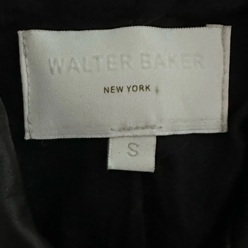 Walter Baker Liz Black Lamb Leather Moto Jacket with Silver Hardware